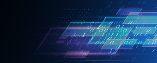 Technology abstract futuristic science background for internet business. Big data concept.