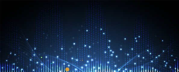 Technology abstract futuristic science background for internet business. Big data concept.