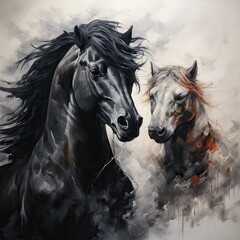 horse and wolf 