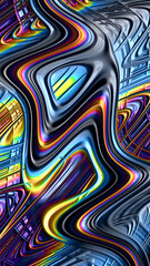 Ornate colourful and digitally generated 3D background