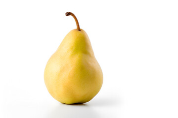 Yellow pear on a white background