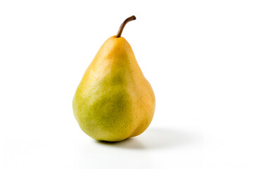 Yellow pear on a white background