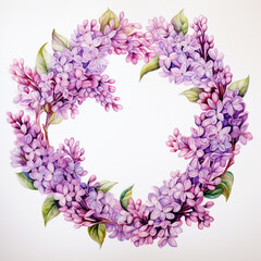 lilac flowers frame