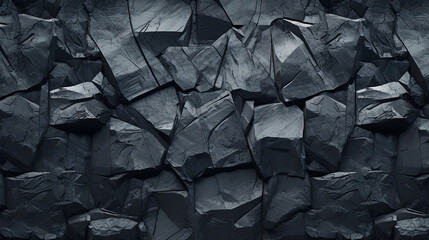Fondo de piedra negra, rocas naturales - obrazy, fototapety, plakaty