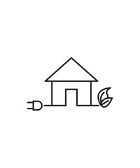 green home icon, vector best line icon.