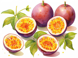 set of passion fruits