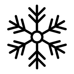 snowflake line icon