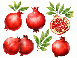 set of pomegranates