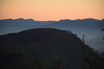sunrise in the mountains