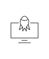 start up icon, vector best line icon.