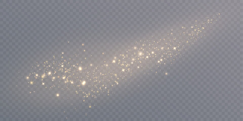 Bright Christmas glitter background design. Bokeh light effect of an explosion of flickering particles. Bright light dust png vector	
 - obrazy, fototapety, plakaty