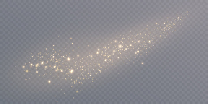 Bright Christmas glitter background design. Bokeh light effect of an explosion of flickering particles. Bright light dust png vector	
