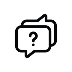 Question Mark icon in trendy outline style isolated on white background. Question Mark silhouette symbol for your website design, logo, app, UI. Vector illustration, EPS10.