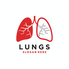 Vector lungs health logo icon vector illustration design