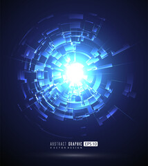 Technological abstract background, vector illustration, can be used for poster design.