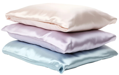 Soft Silk Pillowcases Isolated On Transparent Background PNG.