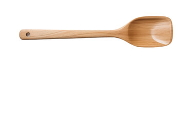 Shinny Wooden Spatula Isolated On Transparent Background PNG.