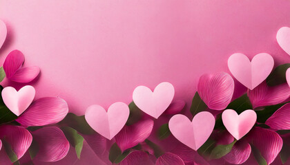 Background of pink hearts - Love