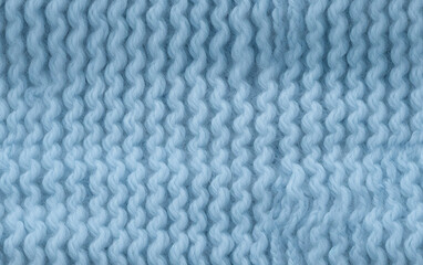 Soft Blue Knit Sweater Texture