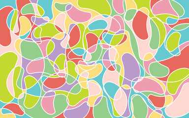 decorative abstract bean shape candy color painting background