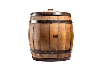 Obraz premium Wiskey Barrel on White Transparent Background 