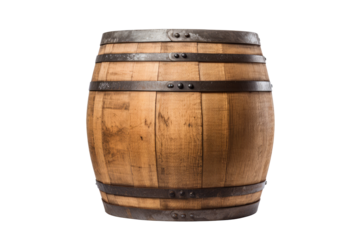  Wiskey Barrel on White Transparent Background 