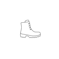Boots shoes icon flat style vector