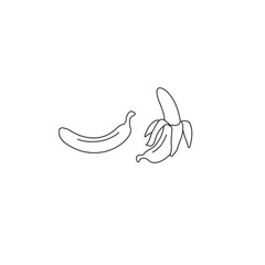 Banana icon in trendy flat style. Vector