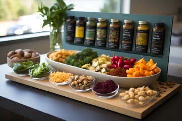 A spa's menu board with various wellness treatments and services.