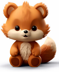 Naklejka premium Penguin, stuffed animal, png, stuffed animal, cute, giraffe, art, figure, fabric, teddy bear, bear, elephant, fox, puppy, raccoon, pet, turtle