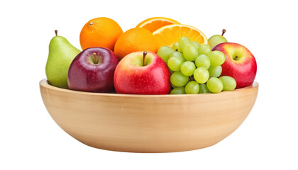 Naklejka na ściany i meble fruits in a bowl isolated on transparent background cutout