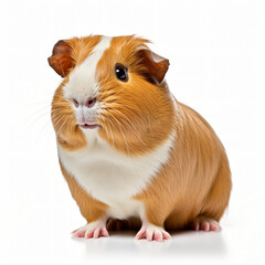 A beautiful Guinea pig isolated on a white background
