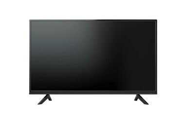 Blacked Screen Wall Mounted TV Isolated On Transparent Background PNG.