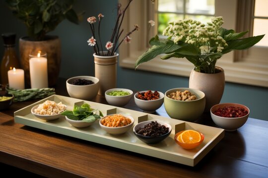 A spa's menu board with various wellness treatments and services.