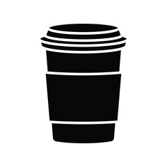 paper cup icon vector design template simple and clean