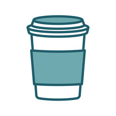 paper cup icon vector design template simple and clean