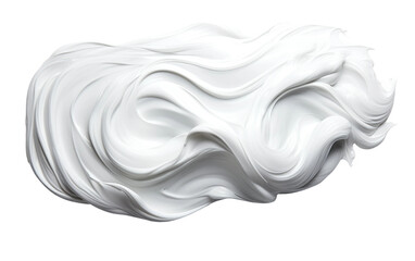 White Soft Wig Styling Cream Isolated On Transparent Background PNG. - obrazy, fototapety, plakaty