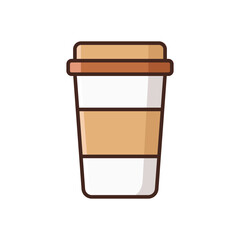 paper cup icon vector design template simple and clean