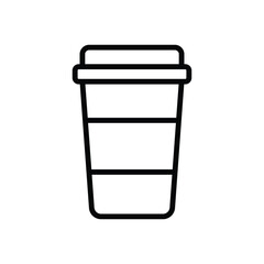 paper cup icon vector design template simple and clean