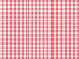 minimal red gingham fabric seamless pattern background - obrazy, fototapety, plakaty