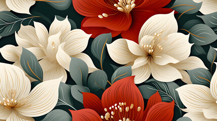 Floral seamless background. Elegant template for fashion prints.