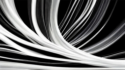 White semi transparent abstract lines on a black background