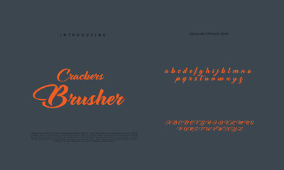 Best Alphabet Painting Paint Brush Beauty Script Logotype Font lettering handwritten.
