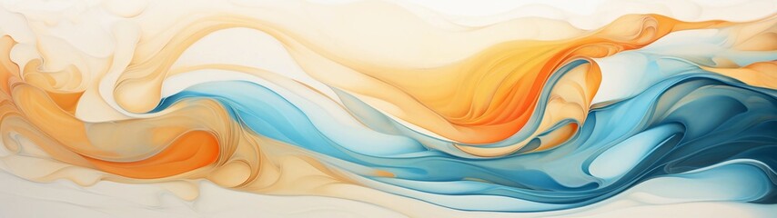 fluid swirls in yellow and blue