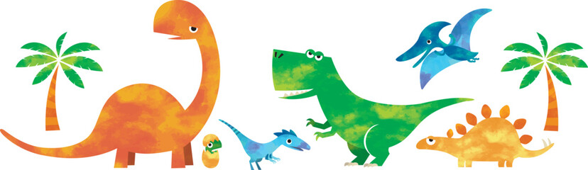 恐竜イラストセット © Armadilloz