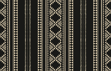 Ethnic abstract ikat art. Aztec ornament print. geometric ethnic pattern seamless  color oriental.  Design for background ,curtain, carpet, wallpaper, clothing, wrapping, Batik, vector illustration.