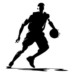Vector of Basketball players silhouettes, Basketball silhouettes.