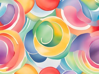 art abstract multicoloured circles pattern