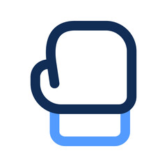 boxing gloves outline color icon