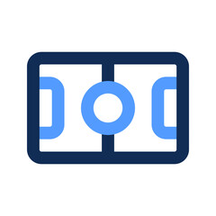 soccer field outline color icon